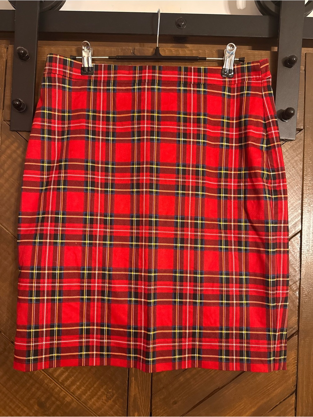 J. Crew Red Plaid Pencil Skirt - Classic Tartan Style